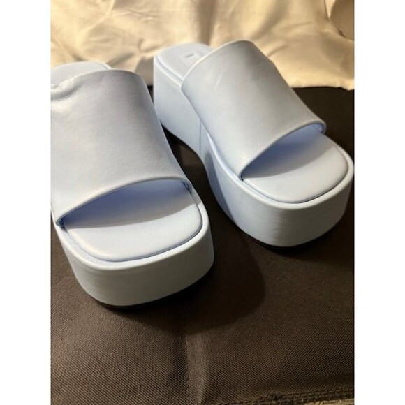 Topshop Powder Blue Platform mule sandals size 6 NEW - Picture 6 of 6